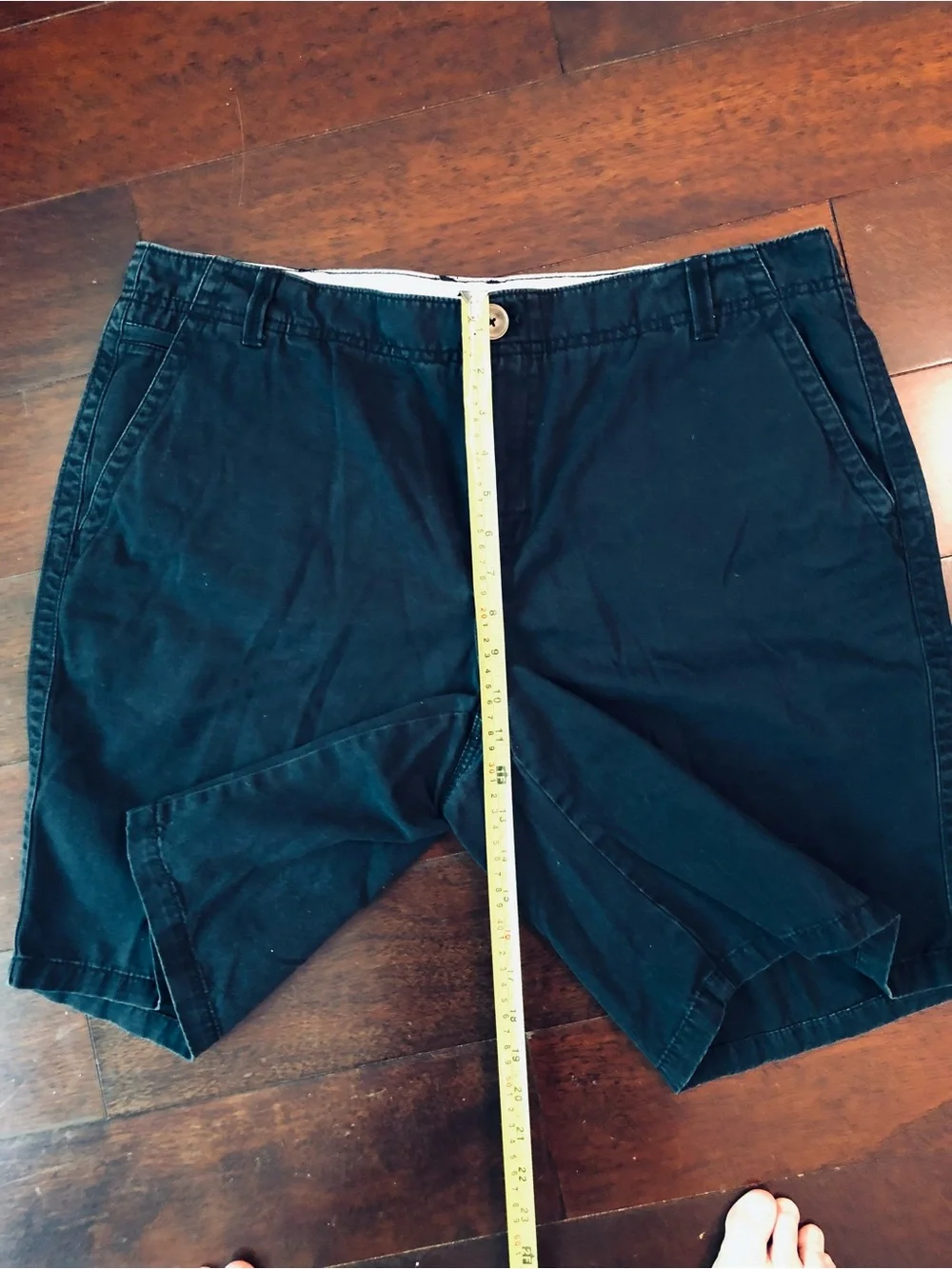 Eddie Bauer Navy Blue Blakely Fit Chino Shorts Cotton Womens 16 Lived-In Fade
